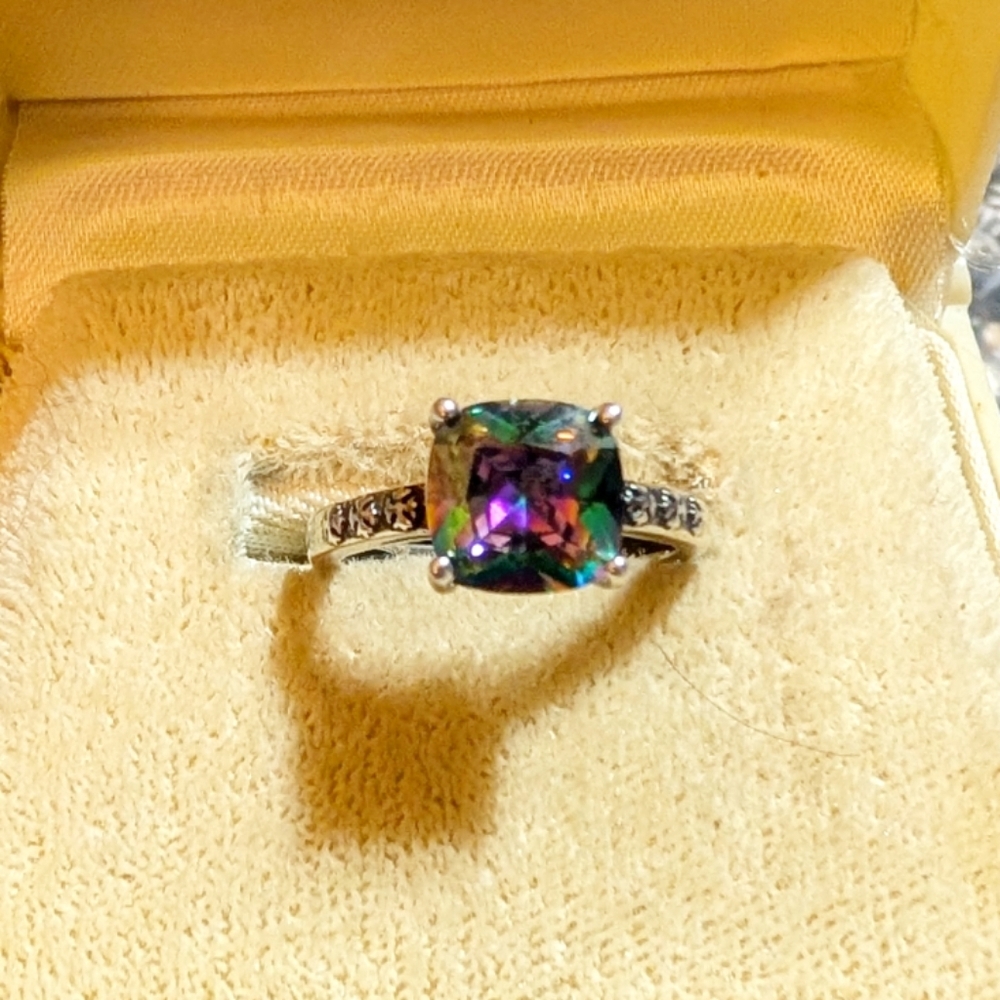 Sparkling Mystic Topaz Sterling Silver Ring - Picture 2 of 5